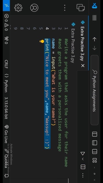 Write a python program that asks user to enter his name and then print ...