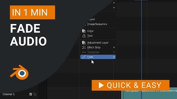 Blender Tutorial: How to Fade In and Out Audio in Blender Video Editor