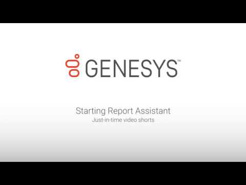 youtube genesys report assistant youtube genesys report assistant