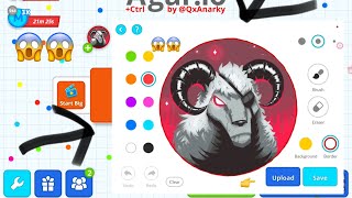 New custom skin tutorial  with 4k  hd quality and black border😱 (AGAR.IO MOBILE