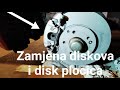 Zamjena diskova i disk plocica prednji-zadnji DIY,stelovanje rucne kocnice,KIT disques et plaquettes