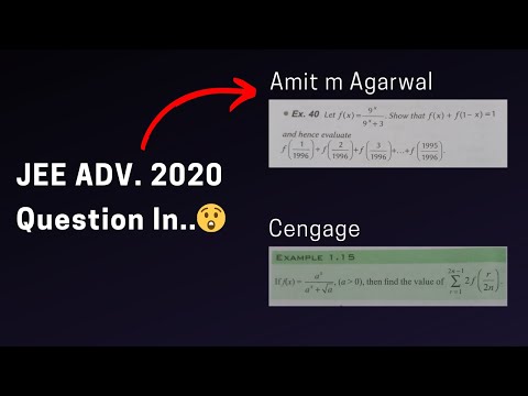 JEE Advanced 2020 Ka question Cengage and Amit m agarwal mai ?