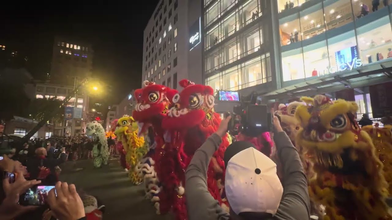 Leung's White Crane Dragon & Lion Dance Association Grand Final at Union Square 