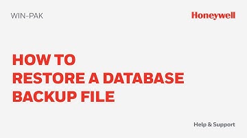 How to Restore a WIN-PAK Database Backup File | Honeywell Support