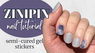 Zinipin Gellight Semi-Cured Gel Nail Strips Tutorial & Review | KBEAUTYHOBBIT