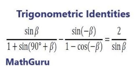 How to Prove Trigonometric Identities | Example 6