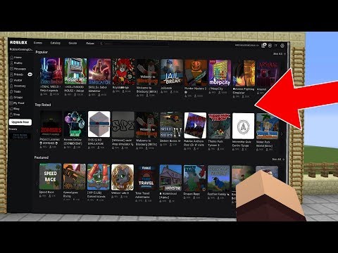 Playing Roblox INSIDE OF MINECRAFT!!!