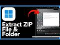 How To Extract ZIP File And Folder In Windows 11 - Step By Step (2026)
