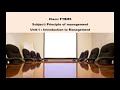 FYBMS/ SYBCom I Principle of Management I Functions of Management