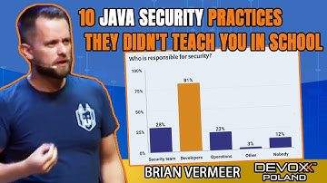 10 Java Security Practices • Brian Vermeer • Devoxx Poland 2021