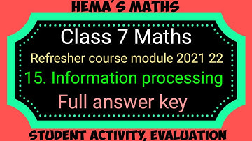 7th maths refresher course Chapter 15 information process answers