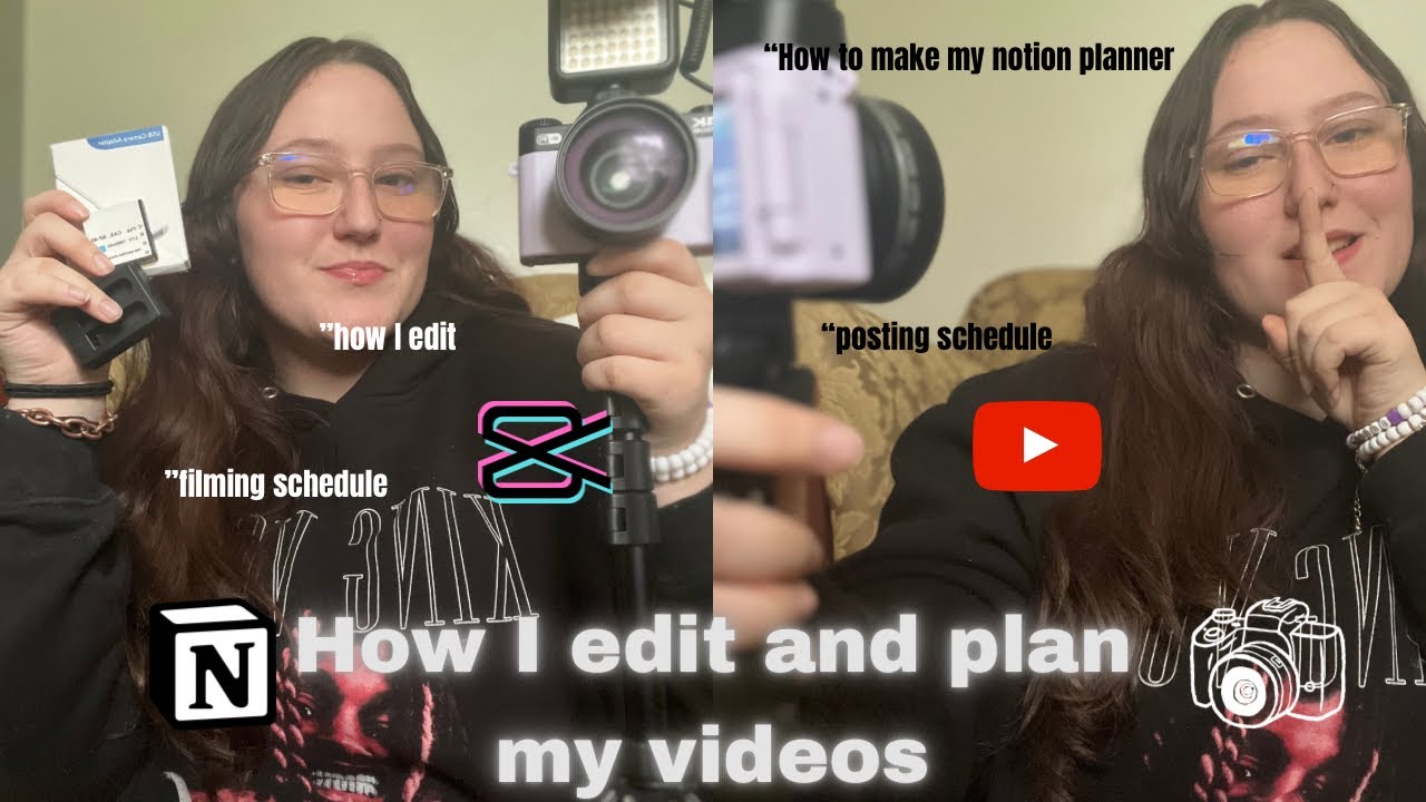 How I edit & plan my YouTube videos🎥🗓️|notion planner|capcut editing ...