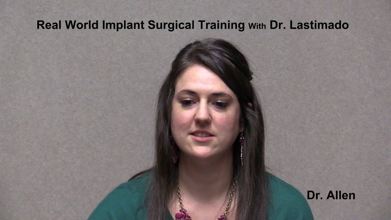 Live Patient Implant Training Institution of Dental Advancement Course Testimonial 8 Dr. Lastimado