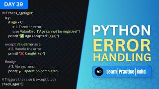 A Detailed View of Error Handling in Python | Learning Python Day 39