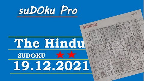 #Shorts - The Hindu Dec 19, 2021 -  2 Star - Step by Step Solution Clearly Explained