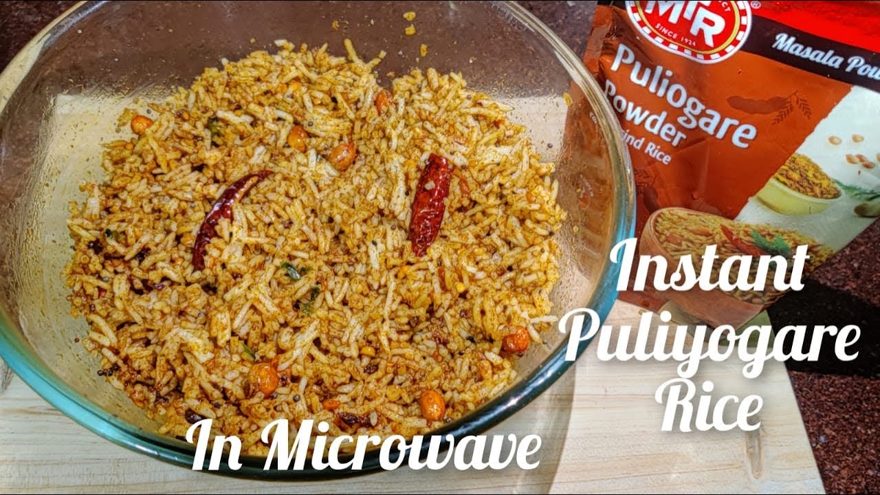 Polgare Rice Puliyogare rice in microwave I Puliodharai rice I Puliogare rice I ...