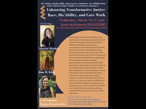 Unknotting Transformative Justice: Race, Dis/Ability, and Care Work