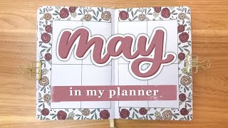 may plan with me | may 2023 in my planner | pre-made bullet journal | undated planner setup