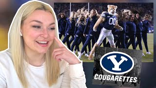 New Zealand Girl Reacts to the BYU COUGARETTES!!!!