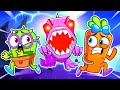 Little Dino Robot Song 😨🤖 Playing Dinosaurs Song || Best Kids Songs &amp; Nursery Rhymes by VocaVoca 🥑