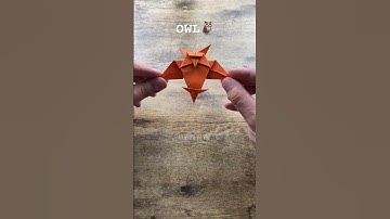 HOW TO MAKE PAPER OWL ORIGAMI KIRIGAMI TUTORIAL ORIGAMI WORLD CRAFT | DIY PAPER OWL INSTRUCTION