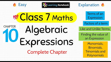 Class 7 Maths Algebraic Expressions | Class 7 maths chapter 10 algebraic expressions