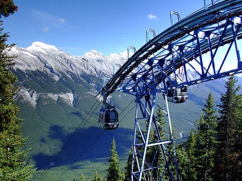 Banff Gondola up Sulphur Mountain in HD, Alberta, Canada ...