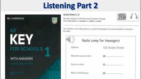 Test 1 Listening  part 2