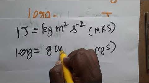 joules to erg, erg to Joule