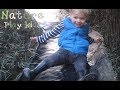 Nature Play Kids: Fun down the forest slide | homemade fiberglass slide