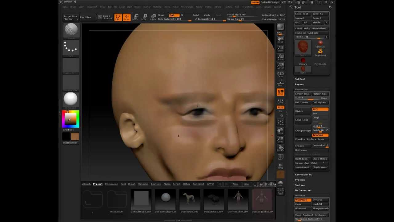 open zbrush projects in scluptris