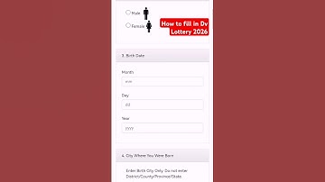 How to fill in the DV Lottery 2026.