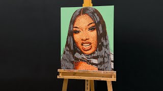 Painting Megan Thee Stallion In Pop Art