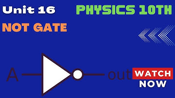 Physics 10 Chapter 16 Topic 16.8 NOT Operation, NOT Gate, NOT Circuit