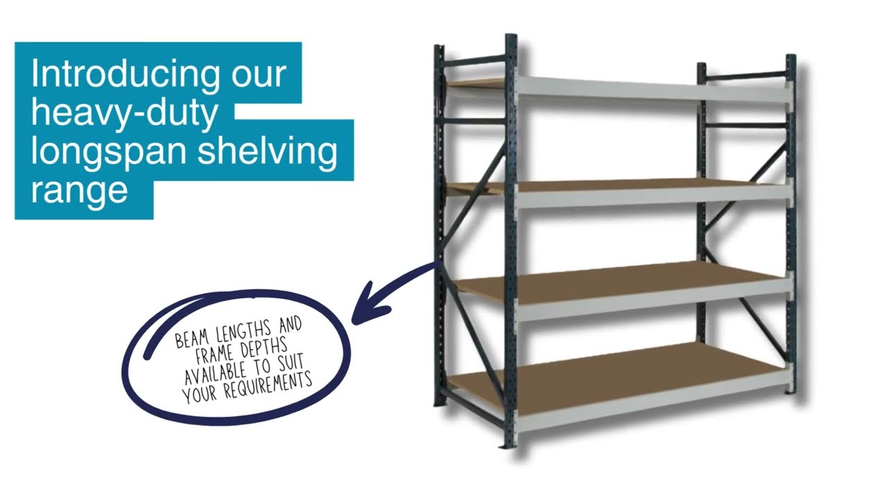 Introducing our heavy-duty longspan shelving system.
