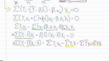 Deriving OLS Slope and Intercept Formulas for Simple Regression