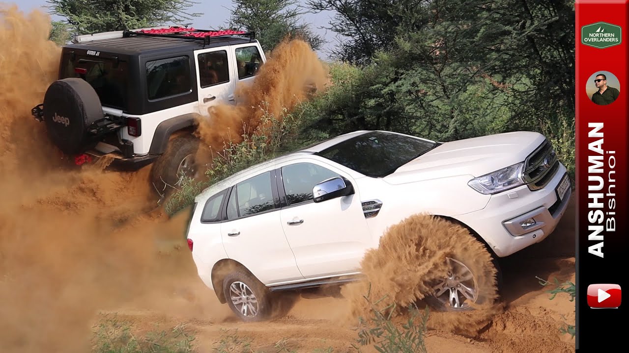 Jeep Wrangler, Endeavour, Fortuner, Thar, Pajero Sport, V-Cross, Gypsy - Long Sandy offroad climb