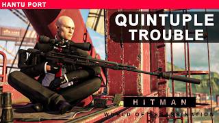 HITMAN 3 Hantu Port - Quintuple Trouble Challenge (Unlock Druzhina 34 ICA Sniper)