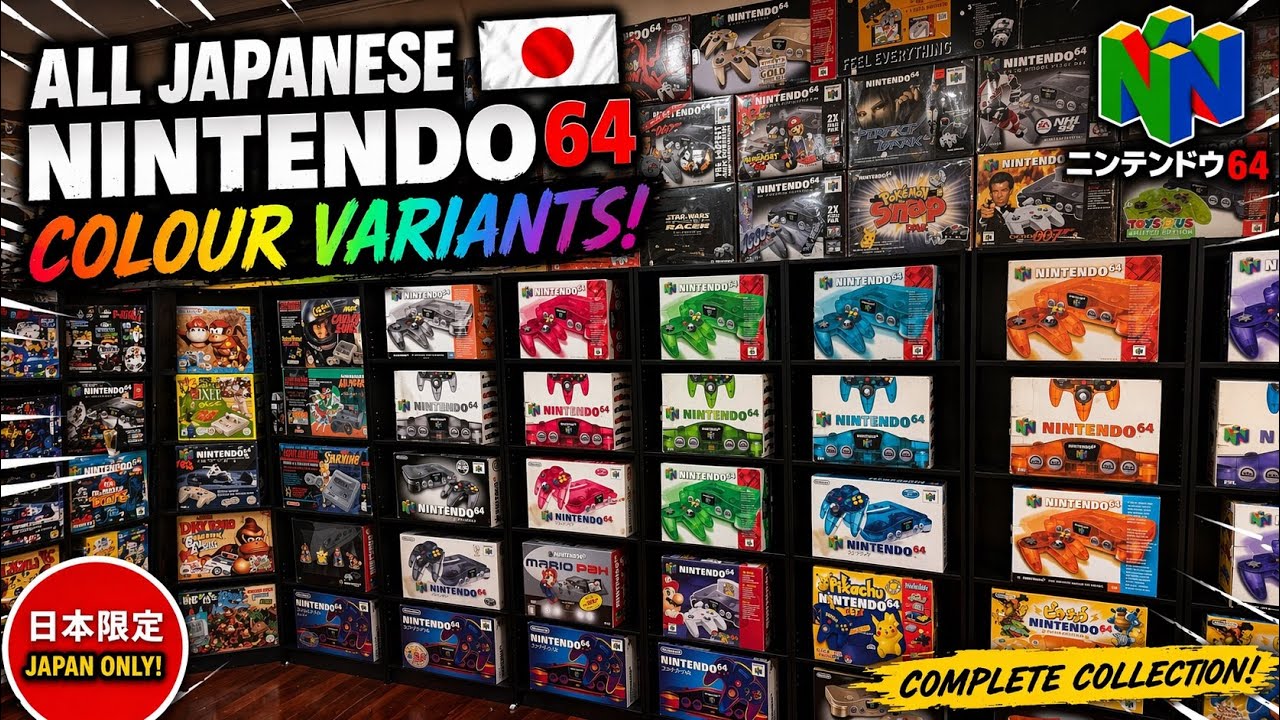 Every Japanese Nintendo 64 Colour Variant EVER! - YouTube