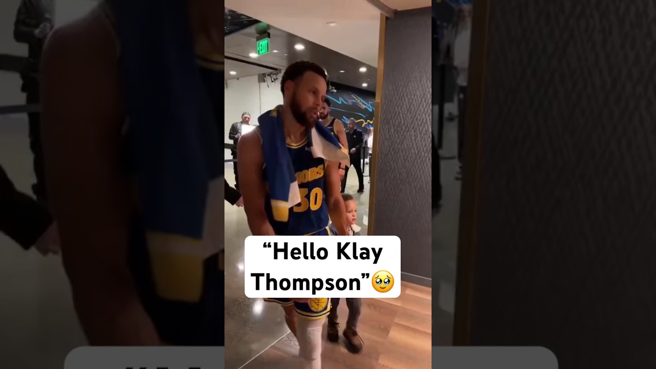 Canon Curry presented Klay Thompson with the game-ball on his first game  back!: Stephen Curry's