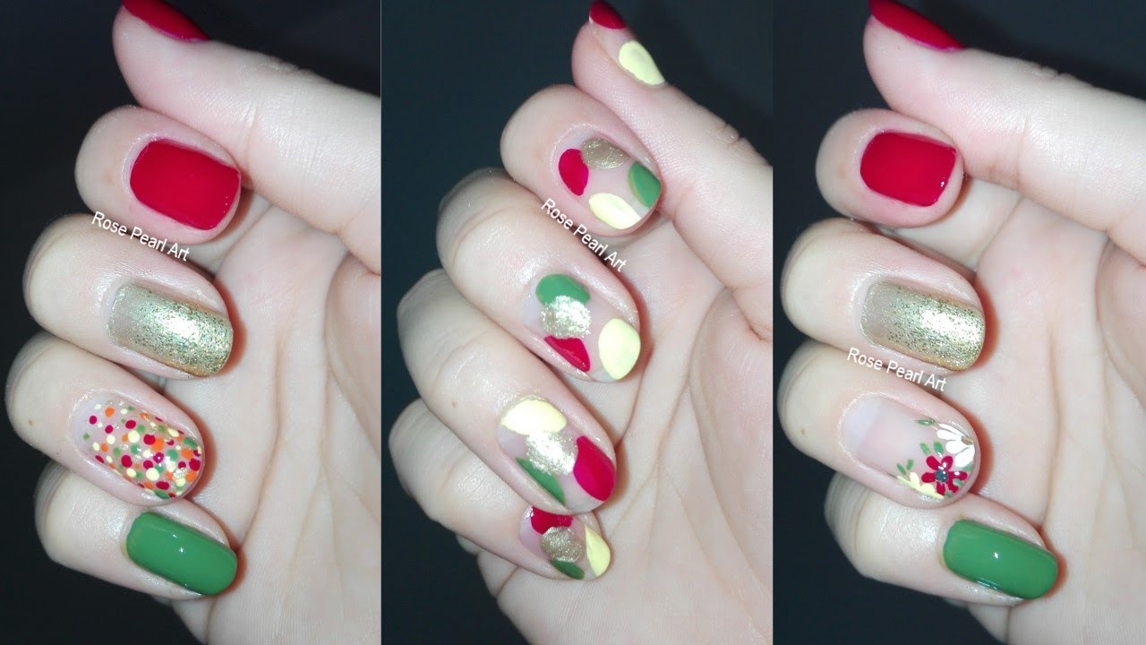 DIY Nail Art Ideas Without Tools- Nail Art Hacks- Nail Art for Beginners-  Short Nails | Rose Pearl - YouTube