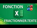 Présentation de la fonction Excel Fractionner.Texte