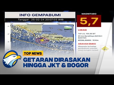 Gempa Magnitudo 5,7 di Banten, Dirasakan Hingga Bogor