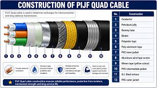 Construction - PIJF Paired Cables ! Inner View #telecom #cables #mcqpractice #Qseries #oneliner #S&T