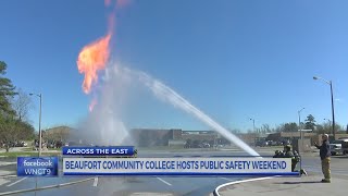 Firefighters practice on new LP gas prop tank at BCCC Public Safety Weekend