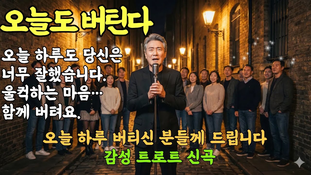 오늘도 버틴다 — 쓰러져도 걷는 인생의 노래 감성 트로트,