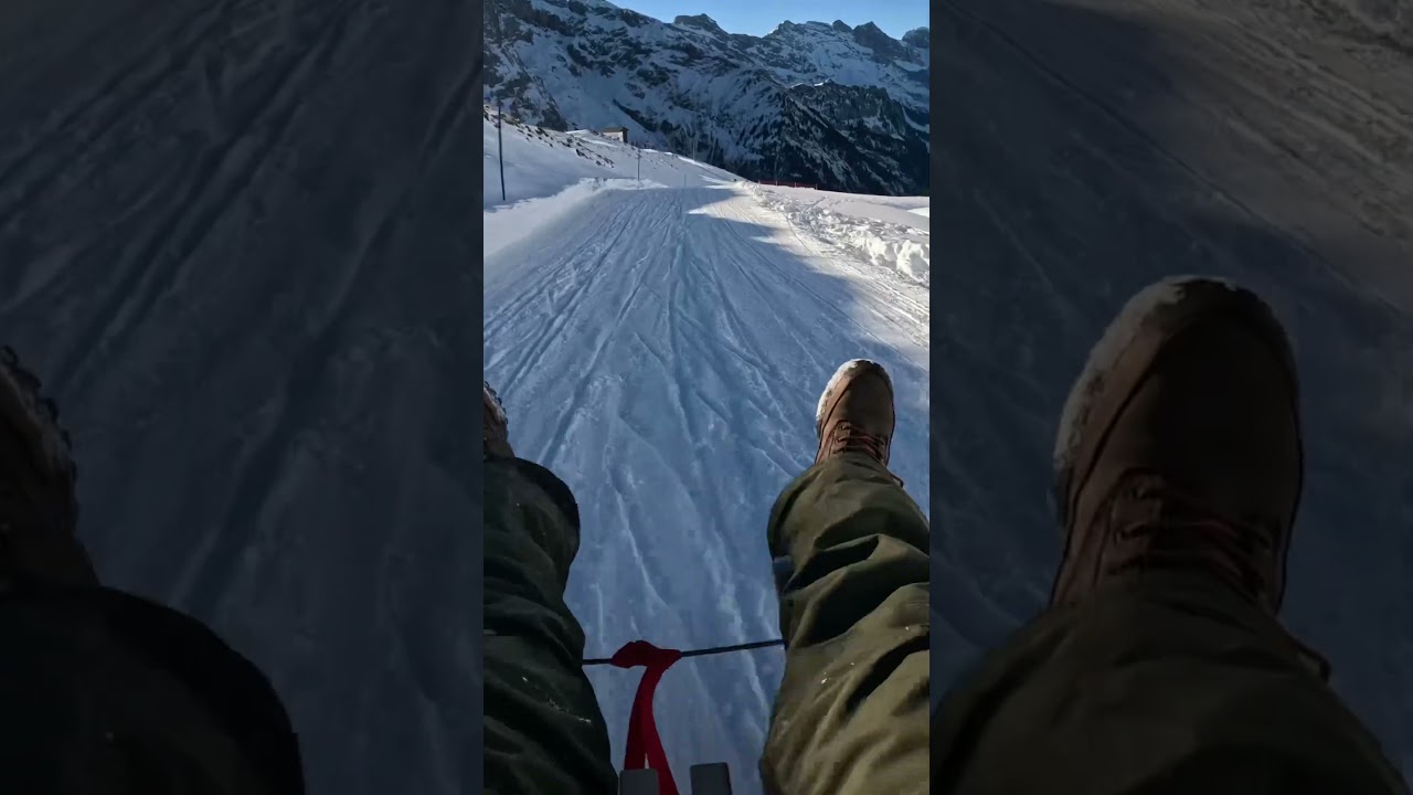 Sledding in Switzerland Engelberg