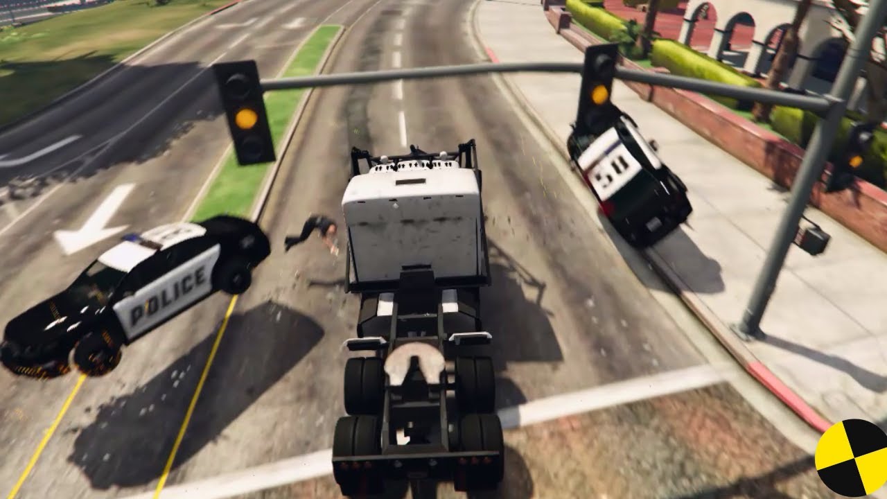 GTA 5 CRAZY WEDGE TRUCK CRASHES COMPILATION DESTRUCTION CAR CRASHES GTA ...