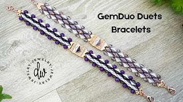 GemDuo Duets Bracelets featuring gorgeous Cymbal Metal Elements
