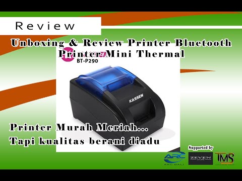 Unboxing and Review Printer Bluetooth Murah Kassen P290 | Printer Mini Thermal untuk Kasir